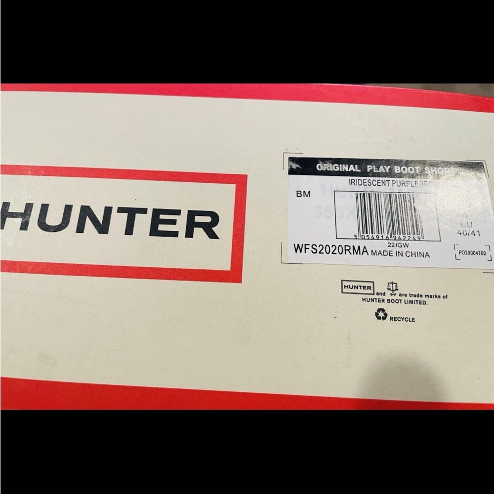 SOLD….NEW Women's Size 7 or 9 HUNTER Original PLAY SHORT BOOT IRIDESCENT RAIN 7W - Picture 7 of 7